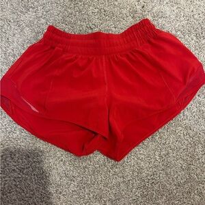 Red hotty hot 2.5 lululemon shorts